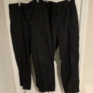 black military style cargo pants